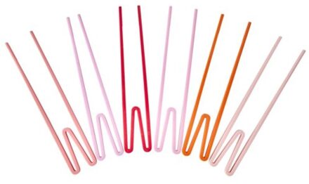 Rice plastic eetstokjes, rood roze assorti
