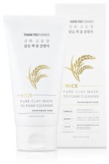 Rice Pure Clay Mask to Foam Cleanser 150ml