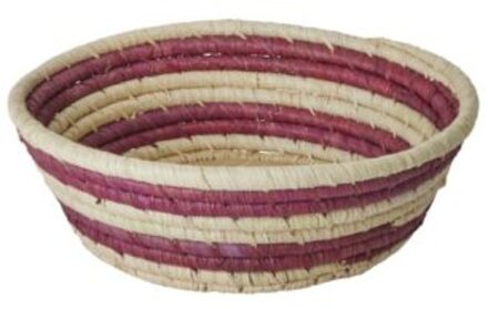 Rice raffia set van 2 broodmanden - strepen