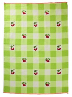 Rice x love therapy katoenen theedoek cherry