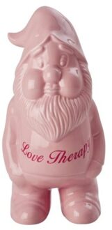 Rice x love therapy keramieken tuinkabouter groot roze