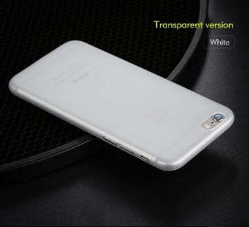 Ricestate Wit En Zwart Doorschijnend Ultra Dunne Matte Plastic Cover Case Voor Iphone 6 6S 6 Plus 6 splus 7 7Plus Case For iphone 6 plus / wit