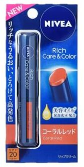 Rich Care & Color Lip Balm SPF 20 PA++ - Lippenbalsem Coral Red
