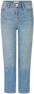 Rich & Royal Vintage Straight Donkerblauw met Hart Artwork Jeans Rich & Royal , Blue , Dames - W26 L32,W30 L32,W27 L32