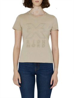 Richmond Casual T-shirt in Almond Milk Richmond , Beige , Dames - L,M,S,Xs