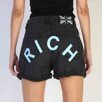 Richmond Denim Shorts Midrise Omgerold Donkergrijs - EU 40 / UK 12