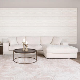 Richmond Interiors Richmond 2,5-zits Loungebank 'Santos' Rechts, Chenille, kleur Beige