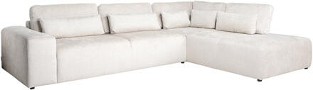 Richmond Interiors Richmond 3-zits Hoekbank 'Lund' Rechts, Chenille, kleur Crème