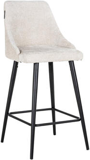 Richmond Interiors Richmond Barstoel 'Brooke' Chenille, kleur Crème (zithoogte 67cm)
