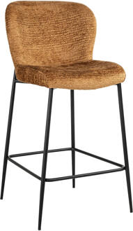 Richmond Interiors Richmond Barstoel 'Darby' Chenille, kleur Cognac (zithoogte 68cm)