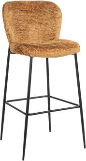 Richmond Interiors Richmond Barstoel 'Darby' Chenille, kleur Cognac (zithoogte 76cm)