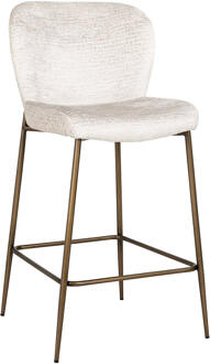 Richmond Interiors Richmond Barstoel 'Darby' Chenille, kleur Crème (zithoogte 68cm)
