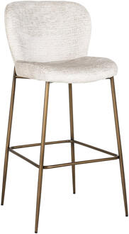 Richmond Interiors Richmond Barstoel 'Darby' Chenille, kleur Crème (zithoogte 76cm)