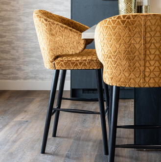 Richmond Interiors Richmond Barstoel 'Indigo' Triangle, kleur Goud (zithoogte 68cm)