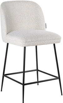 Richmond Interiors Richmond Barstoel 'Pullitzer' Bouclé, kleur Wit (zithoogte 69cm)