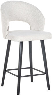 Richmond Interiors Richmond Barstoel 'Savoy' Bouclé, kleur Wit (zithoogte 68cm)