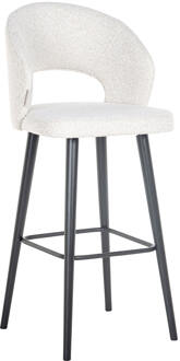 Richmond Interiors Richmond Barstoel 'Savoy' Bouclé, kleur Wit (zithoogte 82cm)