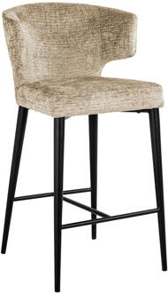 Richmond Interiors Richmond Barstoel 'Taylor' Chenille, kleur Desert (zithoogte 67cm)