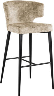 Richmond Interiors Richmond Barstoel 'Taylor' Chenille, kleur Desert (zithoogte 76cm)