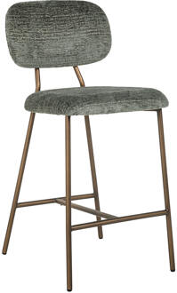 Richmond Interiors Richmond Barstoel 'Xenia' Chenille, kleur Groen (zithoogte 65cm)