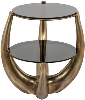 Richmond Interiors Richmond Bijzettafel 'Aida' 61 x 48cm, kleur Goud