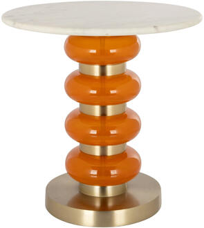Richmond Interiors Richmond Bijzettafel 'Boann' Marmer, kleur Oranje