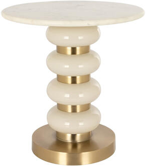 Richmond Interiors Richmond Bijzettafel 'Boann' Marmer, kleur Wit