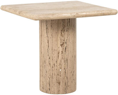 Richmond Interiors Richmond Bijzettafel 'Hampton' Travertin, 50 x 50cm - 50 x 50 cm