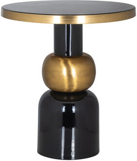 Richmond Interiors Richmond Bijzettafel 'Mose' Ø51cm, kleur Zwart - 51 cm