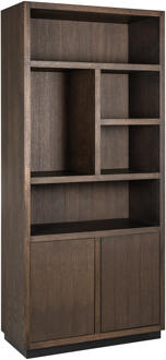 Richmond Interiors Richmond Boekenkast 'Oakura' 220x100cm, kleur Bruin