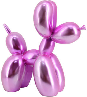 Richmond Interiors Richmond Decoratie 'Dog' 26cm hoog, kleur Roze - 26 cm