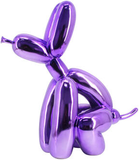 Richmond Interiors Richmond Decoratie 'Dog' 36cm hoog, kleur Paars