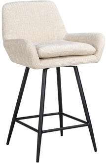 Richmond Interiors Richmond Draaibare Barstoel 'Linsey' Chenille, kleur Beige (zithoogte 68cm)