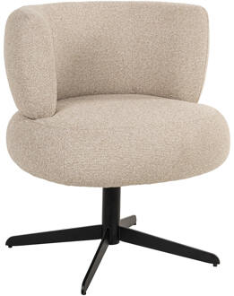 Richmond Interiors Richmond Draaibare Eetkamerstoel 'Alexis' Bouclé Zand