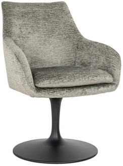 Richmond Interiors Richmond Draaibare Eetkamerstoel 'Marlon' Chenille, kleur Thyme