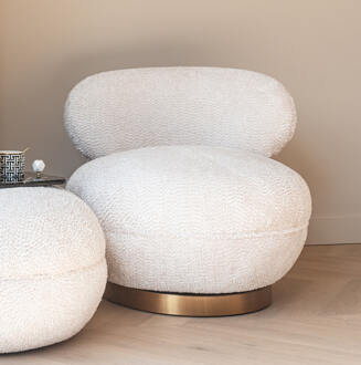 Richmond Interiors Richmond Draaifauteuil 'Jace' Chenille, kleur Crème