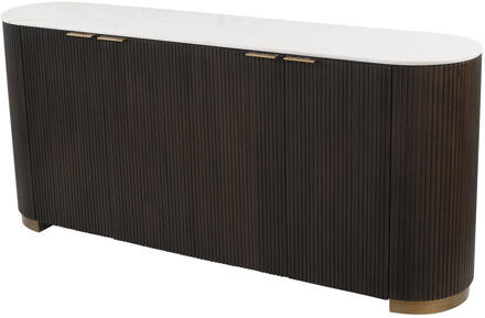 Richmond Interiors Richmond Dressoir 'Mayfield' Mangohout en marmer, 180cm Bruin - 180 cm