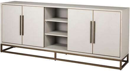 Richmond Interiors Richmond Dressoir 'Whitebone' Eiken en Brass, 225cm, kleur Verona Grey - 225 cm