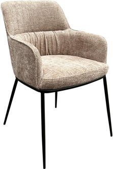 Richmond Interiors Richmond Eetkamerstoel 'Bella' Chenille, kleur Desert