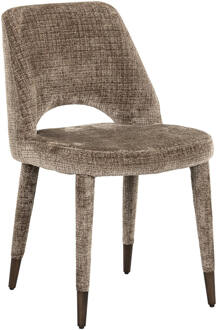 Richmond Interiors Richmond Eetkamerstoel 'Cecilia' Chenille, kleur Stone