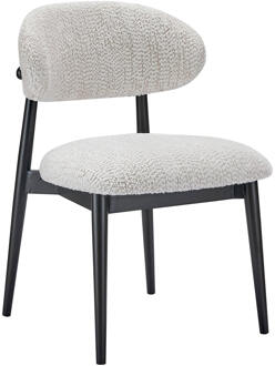 Richmond Interiors Richmond Eetkamerstoel 'Cherry' Chenille, kleur Crème