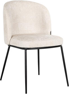 Richmond Interiors Richmond Eetkamerstoel 'Elvi' Chenille, kleur Beige