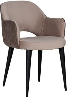 Richmond Interiors Richmond Eetkamerstoel 'Giovanna' Velvet, kleur Khaki