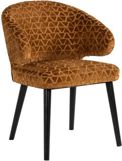 Richmond Interiors Richmond Eetkamerstoel 'Indigo' Triangle, kleur Goud