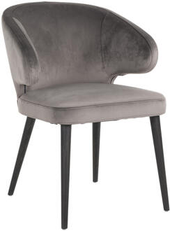 Richmond Interiors Richmond Eetkamerstoel 'Indigo' Velvet, kleur Stone