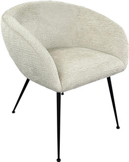 Richmond Interiors Richmond Eetkamerstoel 'Ruby' Chenille, kleur Crème