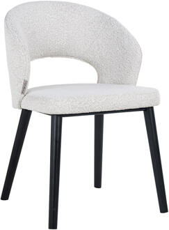 Richmond Interiors Richmond Eetkamerstoel 'Savoy' Bouclé, kleur Wit