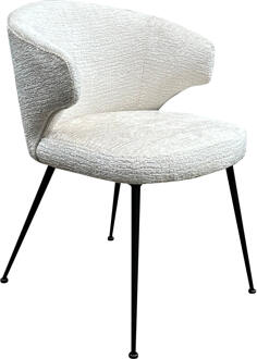 Richmond Interiors Richmond Eetkamerstoel 'Xandra' Chenille, kleur Crème