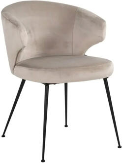 Richmond Interiors Richmond Eetkamerstoel 'Xandra' Velvet, kleur Khaki