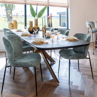 Richmond Interiors Richmond Eettafel 'Hayley' Eiken, 280 x 110cm - 280 x 110 cm